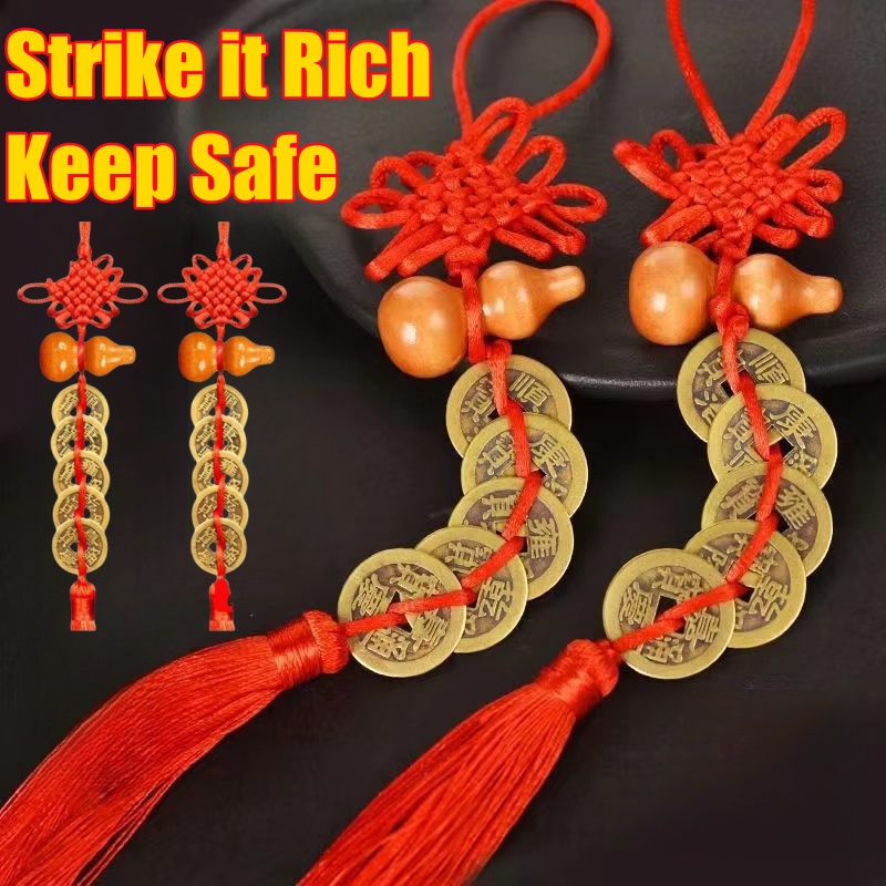 Car Accessories Oman - Chinese Feng Shui Coins with Handmade