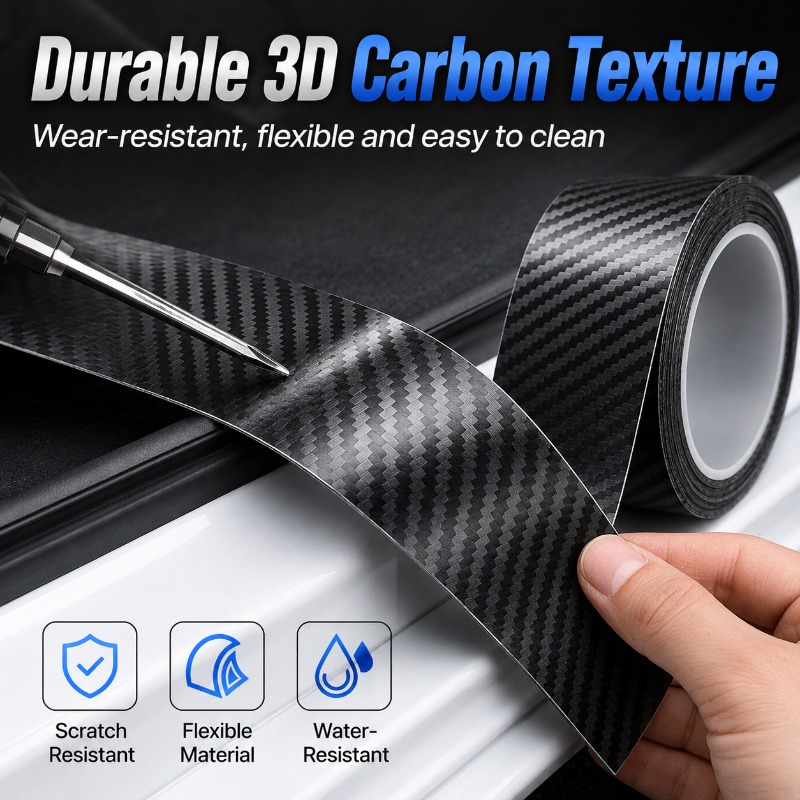 3D Carbon Fiber Pattern Door S - đánh giá và giá Car Door Edge Guard