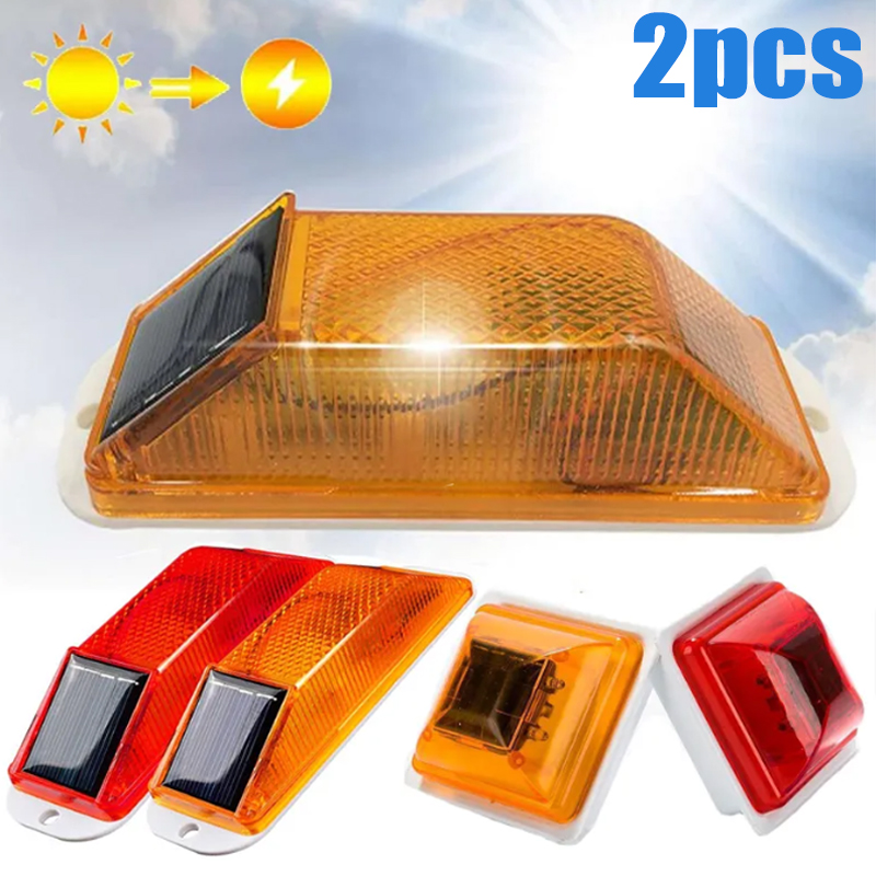 2Pcs Solar Strobe Warning Ligh - đánh giá và giá Car Accessories For Night Driving