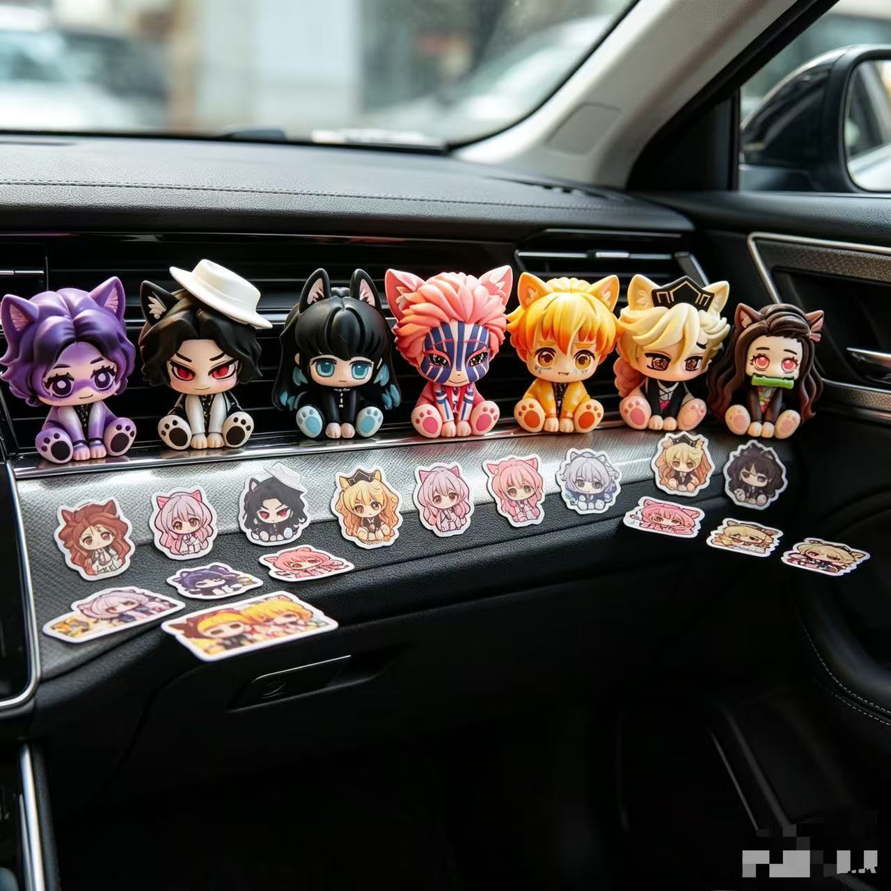 Demon Slayer Cute Chibi Figuri - đánh giá và giá Car Accessories Cute