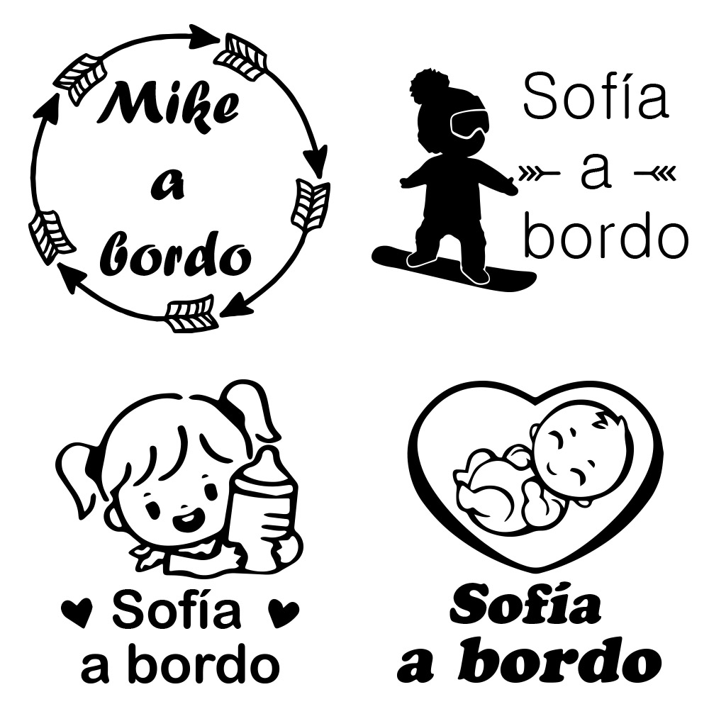 1pc Vinyl baby a bordo colorfu - đánh giá và giá Car Accessories Toy
