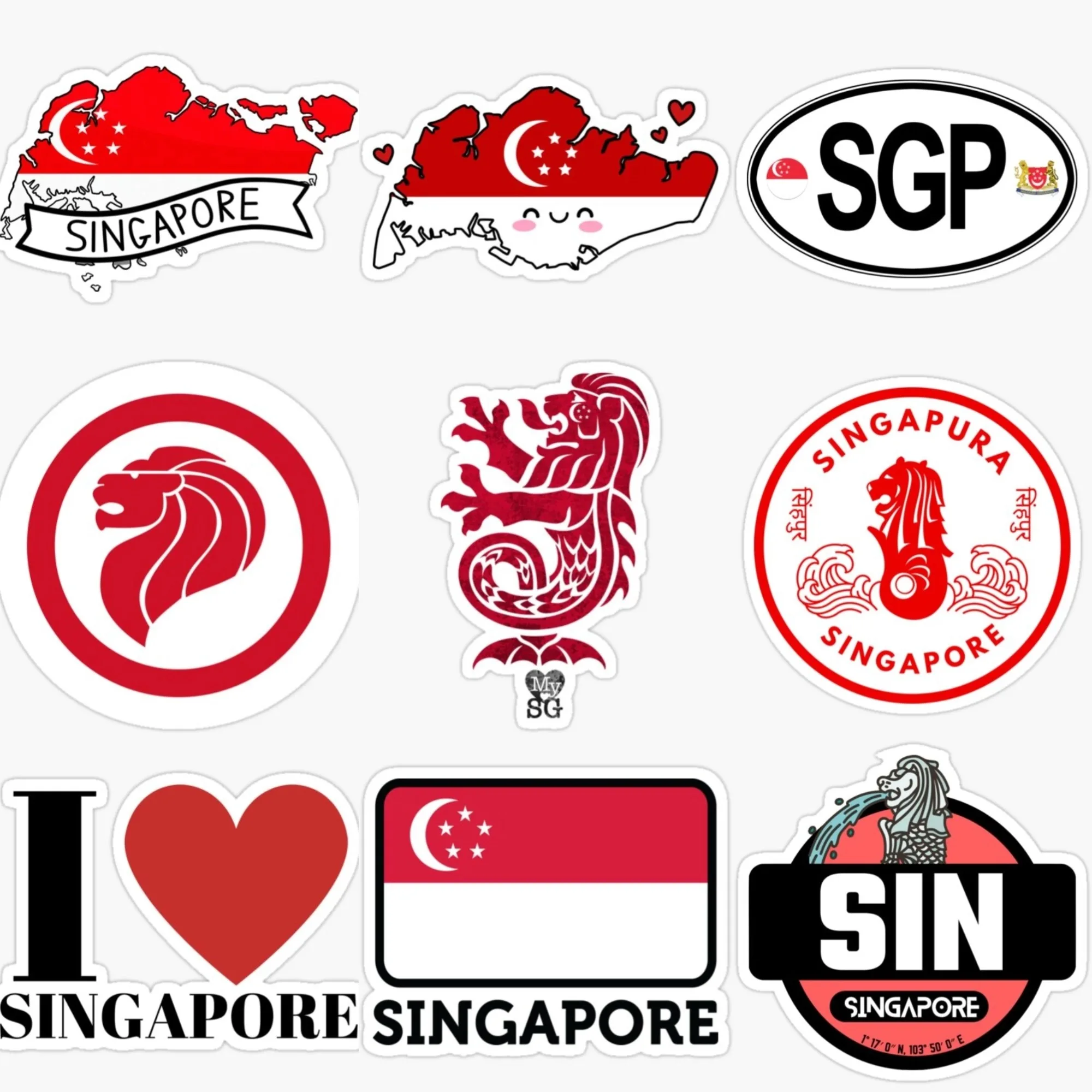 Singapore Flag Map Merlion Emb - đánh giá và giá Car Accessories Singapore